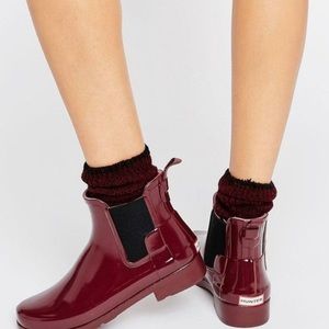 Hunter ankle rain boots size 8